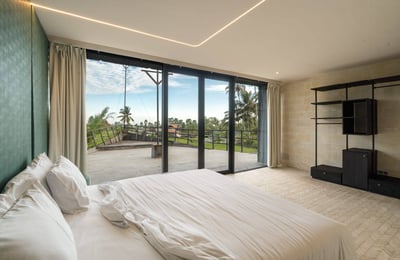 Location d’une villa design haut de gamme avec vue sur les rizières, Tegallalang, Bali, Indonésie